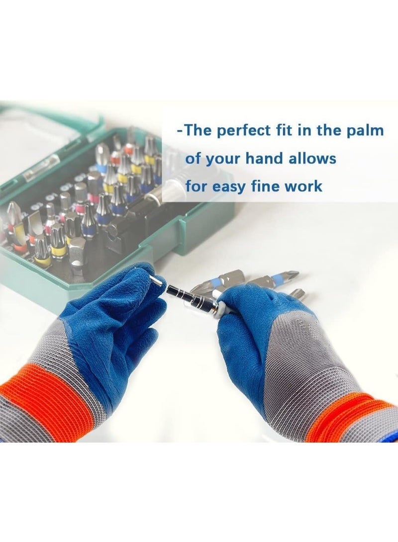 MAKINGTEC Gardening Gloves, 3 Pairs Large Strong Grip Nitrile Coated Safety Work Gloves for Builder/Gardener/Mechanic/Construction/Warehouse for Women and Men - Image 4